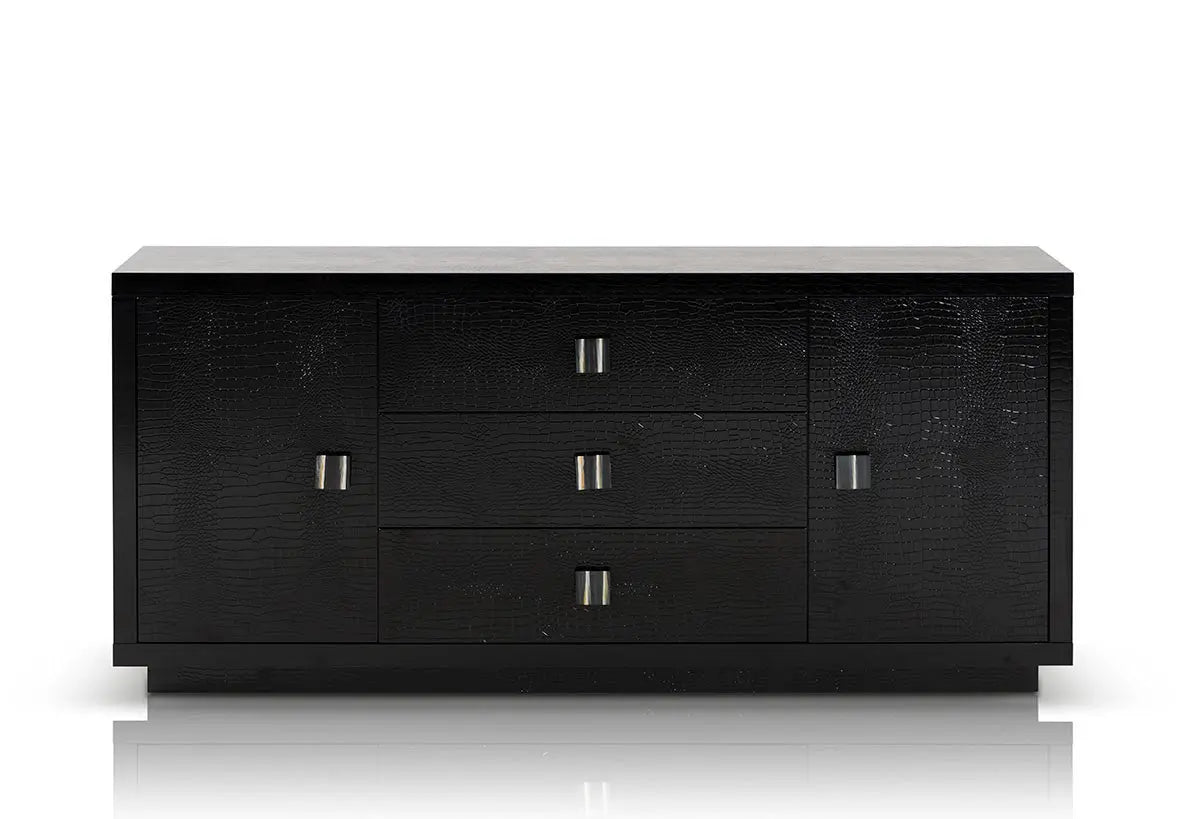 A&X Bellagio Modern Black Crocodile Lacquer Dresser Vgunrw109 - 180 - VGUNRW109 - 180 - Home Elegance USA - 2