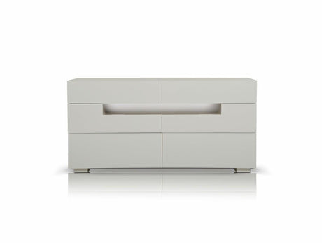 VIG Furniture - Modrest CG05D - Modern LED White Lacquer Dresser - VGWCCG05D-WHT