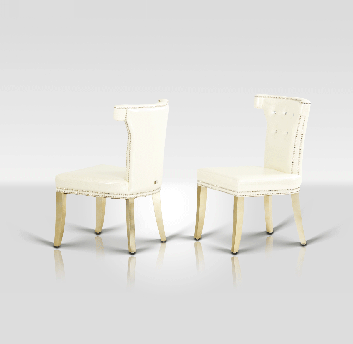 A&X Beatrice White Leather Dining Chair | Home Elegance USA