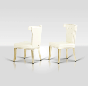 A&X Beatrice White Leather Dining Chair | Home Elegance USA