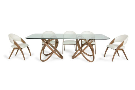 Modrest Mason & Lucas Modern Walnut Dining Table Set Vgcsmason-Set | VIG