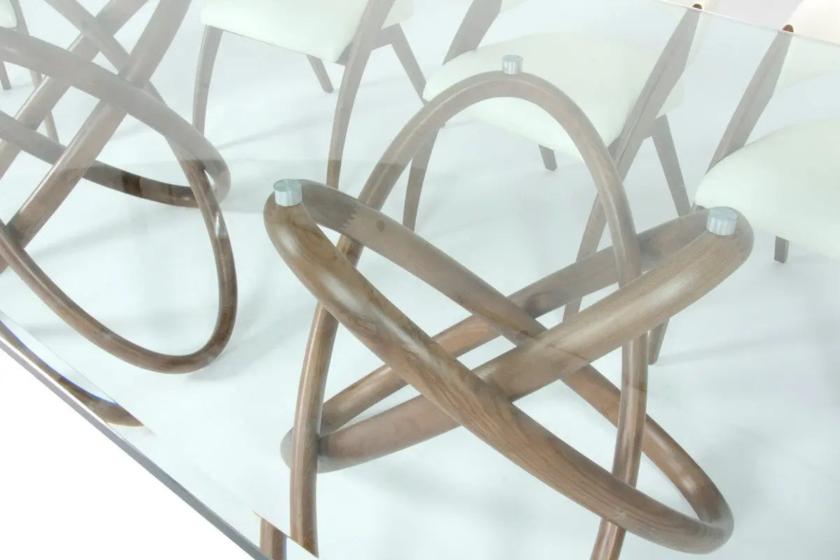 Vig Furniture - Modrest Mason & Lucas Modern Walnut Dining Table Set - Vgcsmason-Set