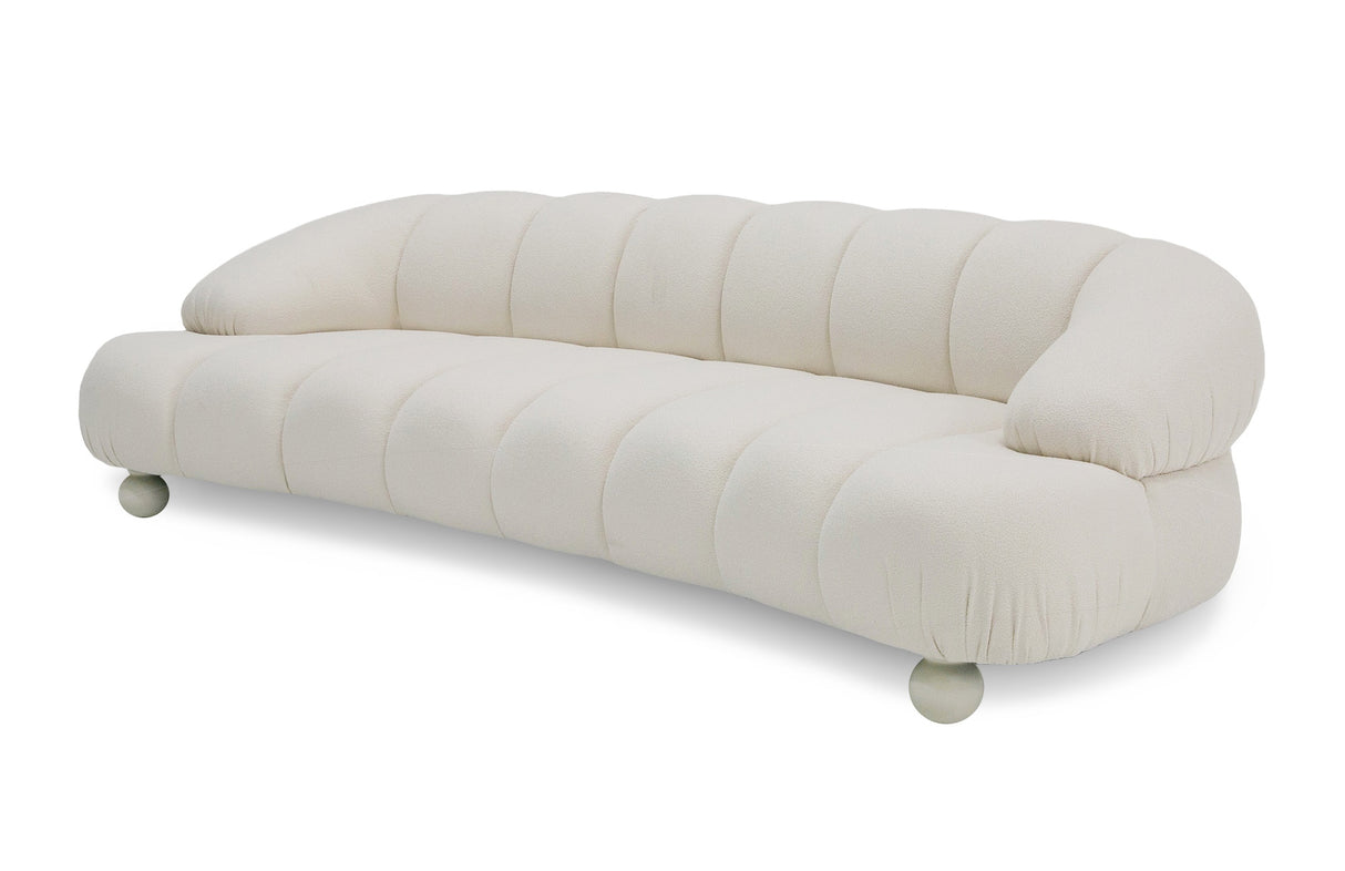 Divani Casa Duran - Contemporary White Fabric 4 - Seater Sofa | Home Elegance USA