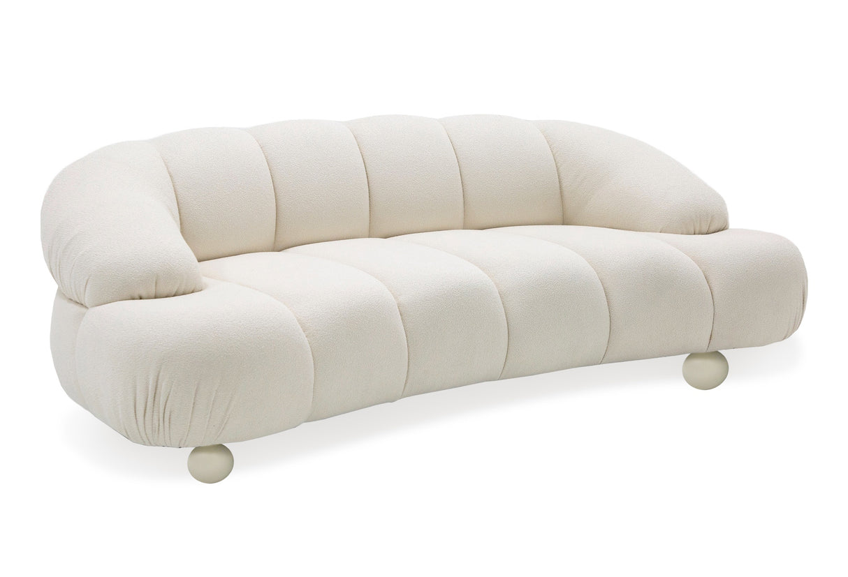 Vig Furniture Divani Casa Duran - Contemporary White Fabric Loveseat Sofa