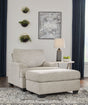 Vayda 2-Piece Chair and Ottoman Set, Pebble Beige | Ashley