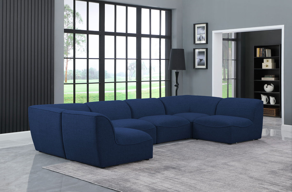 Miramar - Modular Sectional 6 Piece - Navy - Home Elegance USA