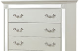 Milan Mirror Framed Chest made with Wood in White - Home Elegance USA