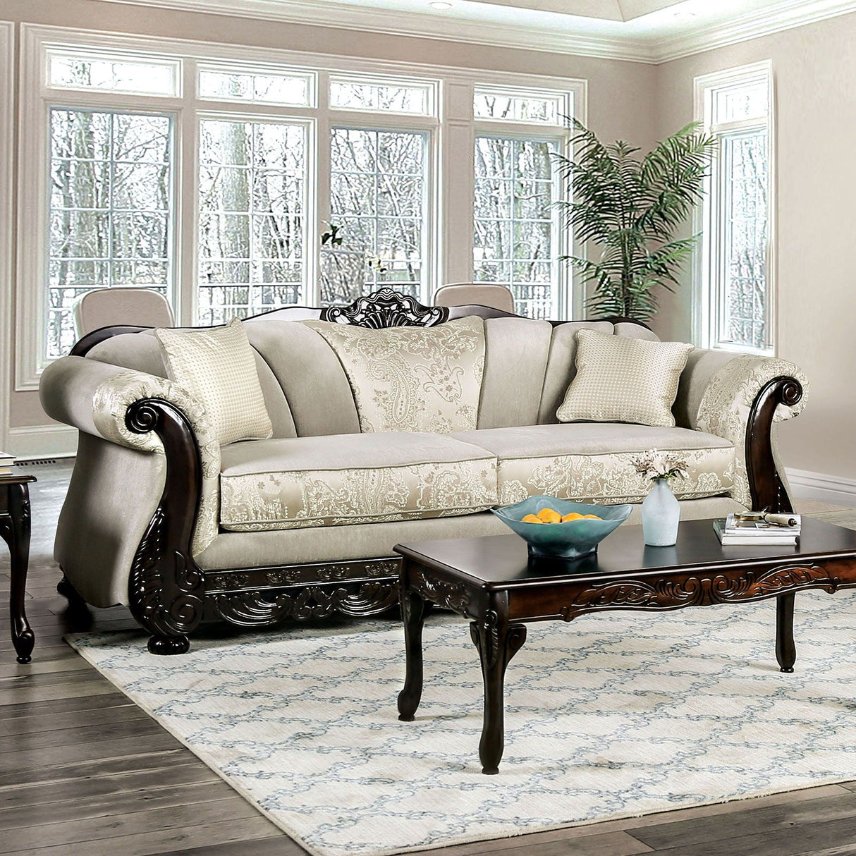 Newdale - Sofa & Loveseat - Ivory - Home Elegance USA