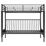 Twin over Full Metal Bunk Bed, Multi-Function,Black(OLD SKU:MF193079AAB) - Home Elegance USA