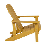 Charlestown All-Weather Adirondack Chair in Yellow Faux Wood - Home Elegance USA