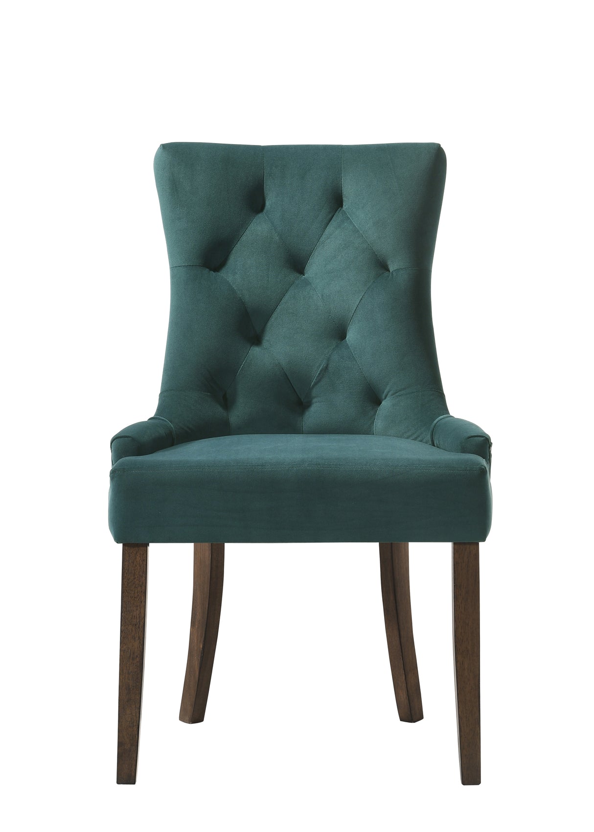 ACME Farren Side Chair, Green Velvet & Espresso Finish 77166 - Home Elegance USA