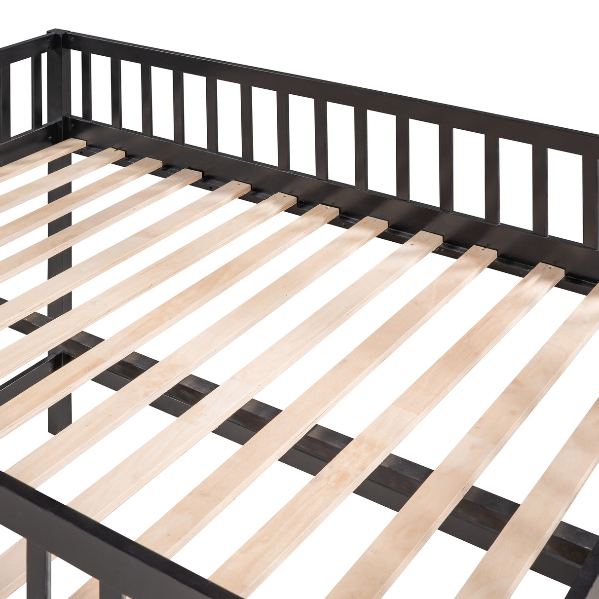 Full Size Boat Shape Loft Bed with Ladder-Walnut - Home Elegance USA