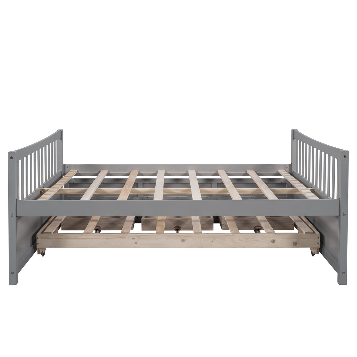 Full size Daybed with Twin size Trundle and Drawers, Full Size, Gray