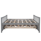 Full size Daybed with Twin size Trundle and Drawers, Full Size, Gray