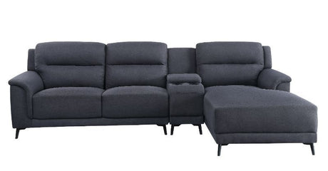 Walcher - Sectional Sofa - Gray Linen - Home Elegance USA