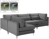 Julia - Modular Sectional 4 Piece - Gray - Home Elegance USA