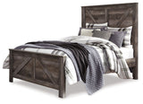 Wynnlow - Gray - 5 Pc. - Dresser, Mirror, Queen Crossbuck Panel Bed - Home Elegance USA