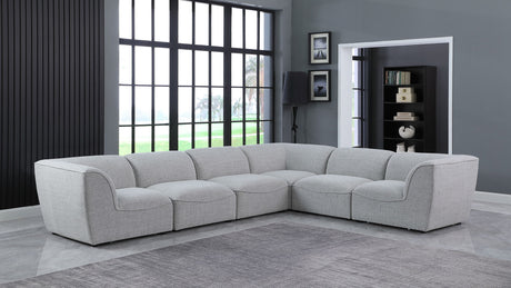 Miramar - Modular Sectional 6 Piece - Gray - Fabric - Modern & Contemporary - Home Elegance USA