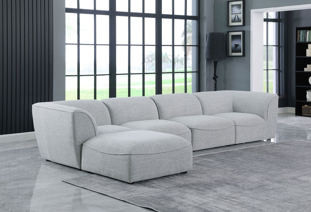 Miramar - Modular Sectional 5 Piece - Gray - Home Elegance USA