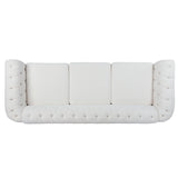 84.65" Rolled Arm Chesterfield 3 Seater Sofa | Home Elegance USA