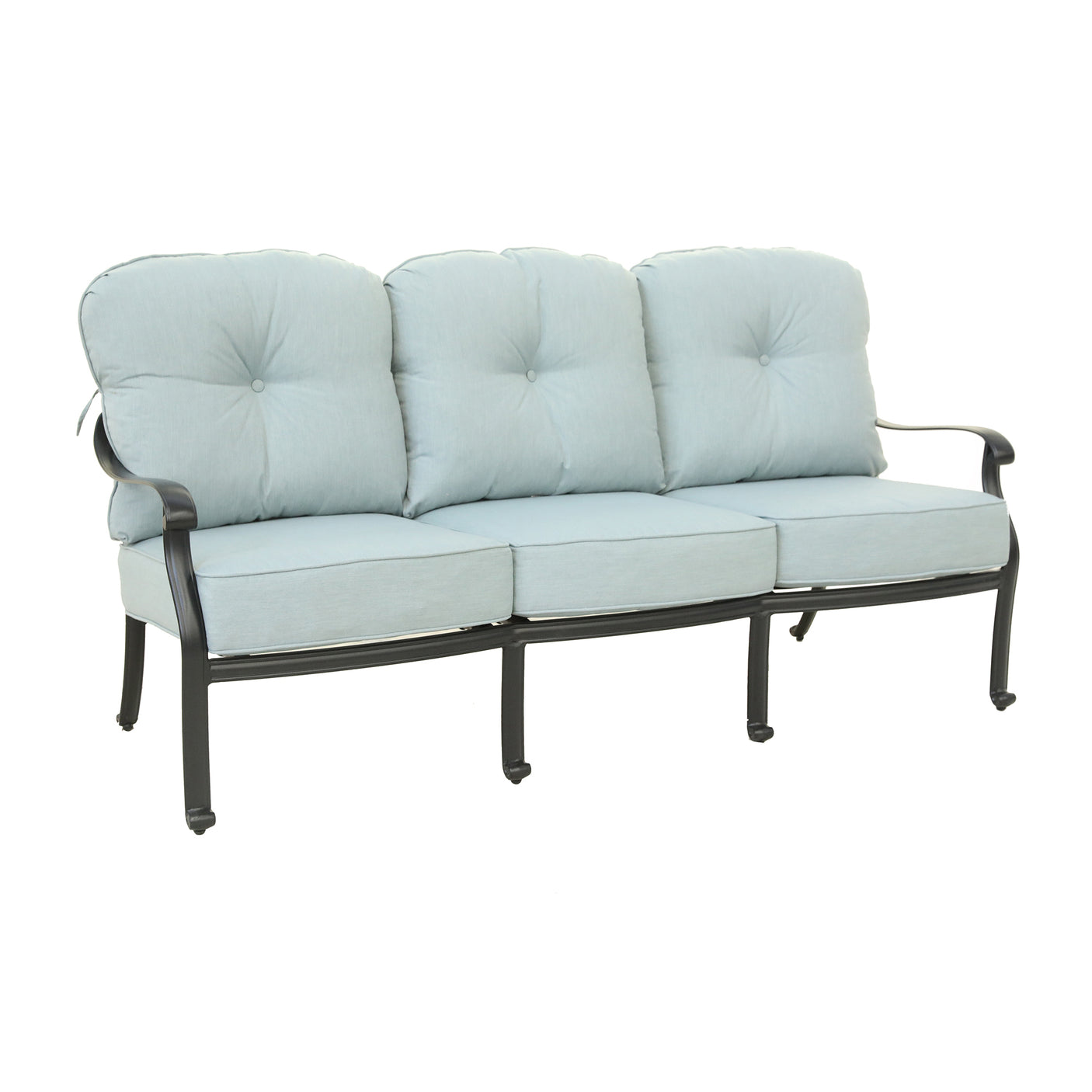 5 Piece Sofa Seating Group with Cushions, Light Blue
