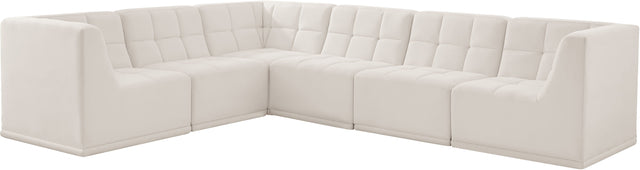 Relax - Modular Sectional 6 Piece - Cream - Fabric - Home Elegance USA