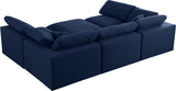 Serene - Cloud Modular Sectional 6 Piece - Navy - Home Elegance USA