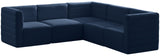 Quincy - Modular Sectional 5 Piece - Navy - Home Elegance USA