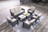 outdoor wicker sectional sofa set 1S+1S+1S+1S+3S00