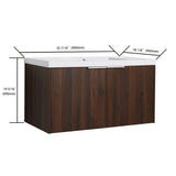 Modern Design 36 Inch Float Mounting Bathroom Vanity With Sink Soft Close Door,2 Doors-00636CAW（KD-Packing）