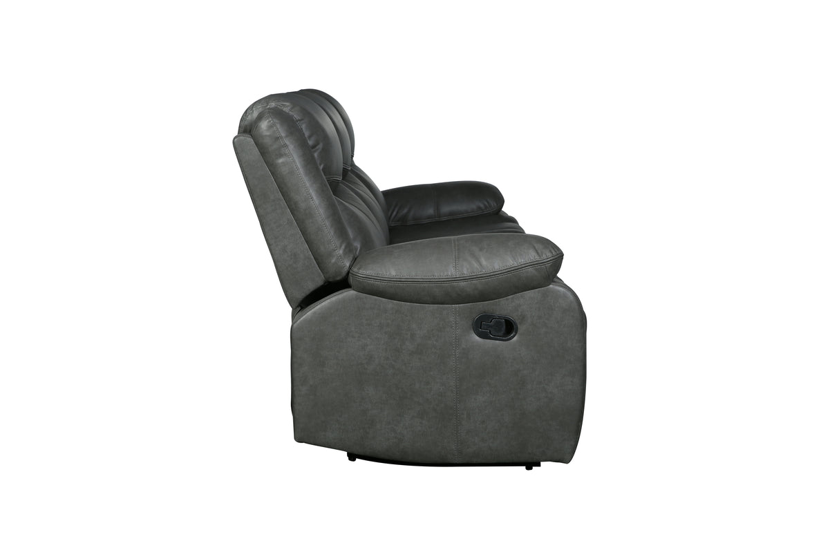 Global United Transitional Leather-Air Reclining Loveseat Home Elegance USA