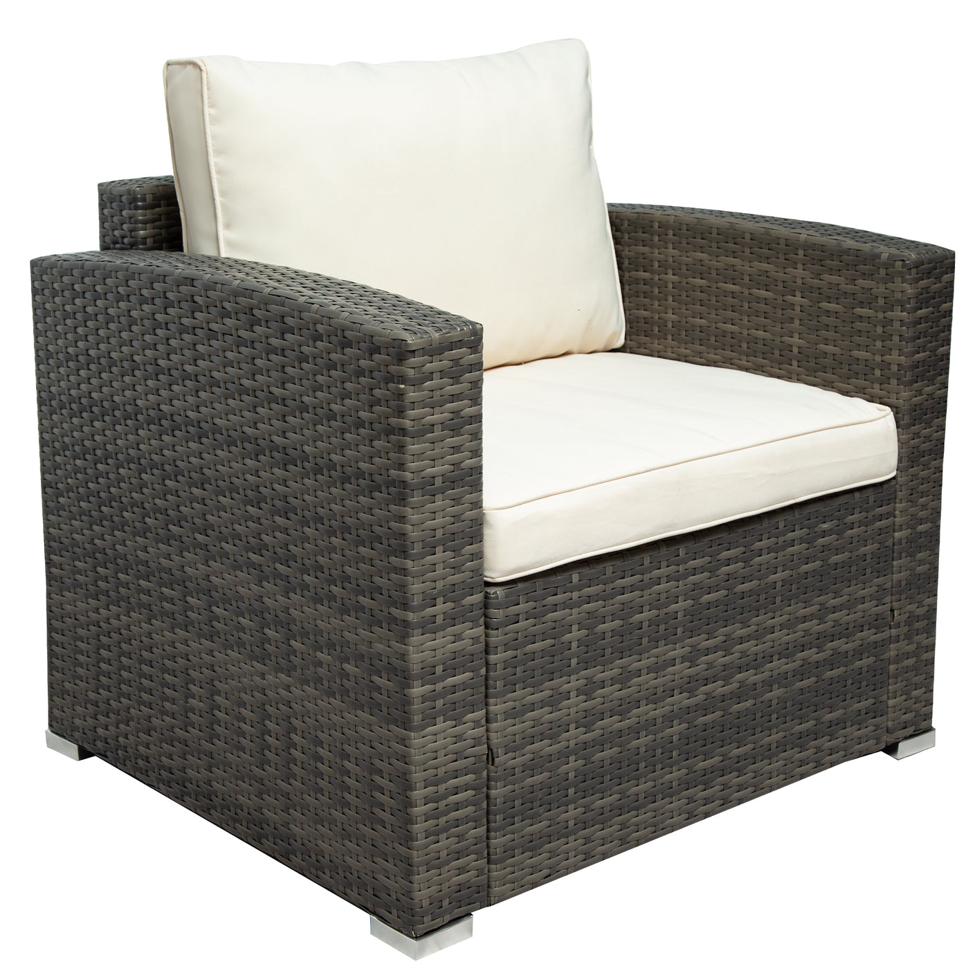 U_STYLE Patio Furniture Sets, 7-Piece Patio Wicker Sofa , Cushions, Chairs , a Loveseat , a Table and a Storage Box