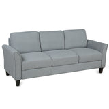 3 - Seat Sofa Living Room Linen Fabric Sofa (Gray) - WF191004AAE - image - 4