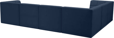 Relax - Modular Sectional 6 Piece - Navy - Fabric - Home Elegance USA