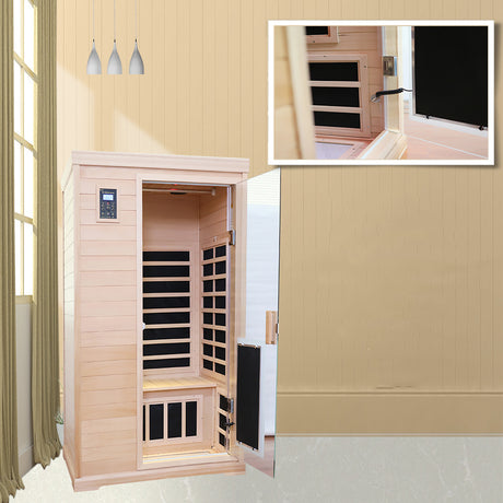 Two person far infrared sauna room