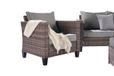Outdoor 5 pcs rattan/wicker Furniture Outdoor Rattan Furniture Sofa And Table Set