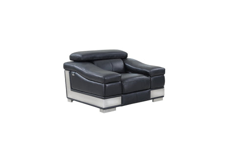 Top Grain Italian Leather Chair - Home Elegance USA