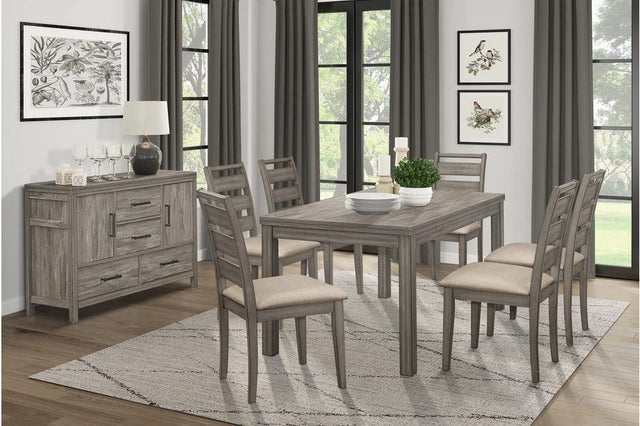 Bainbridge 7 Piece Dining Room Set In Weathered Gray 1526 - 64 - 7Set | Homelegance | Home Elegance USA