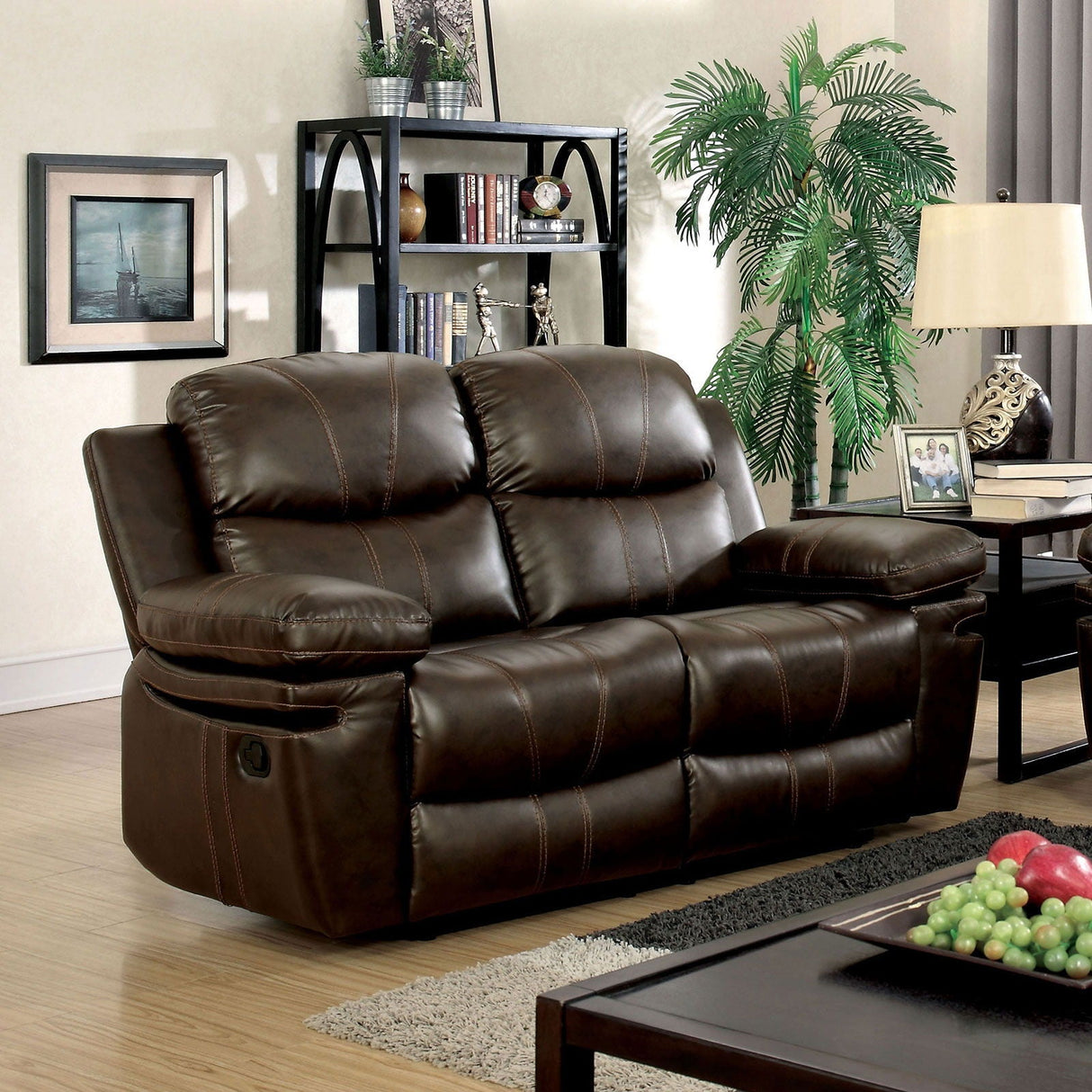 Listowel - Sofa & Loveseat - Brown - Home Elegance USA