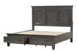 Hamilton Queen Size Storage Bed in Gray made with Engineered Wood - Home Elegance USA