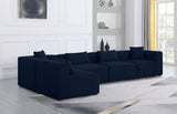 Cube - Modular Sectional 5 Piece - Navy - Modern & Contemporary - 630Navy - Sec5D - Home Elegance USA - 2