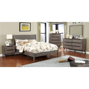 Lennart - 5 Piece Queen Bedroom Set With Chest - Gray