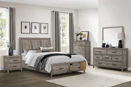 Homelegance - Bainbridge 6 Piece Queen Bedroom Set In Weathered Gray - 1526-1-6Set