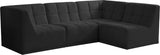 Relax - Modular Sectional 4 Piece - Black - Home Elegance USA