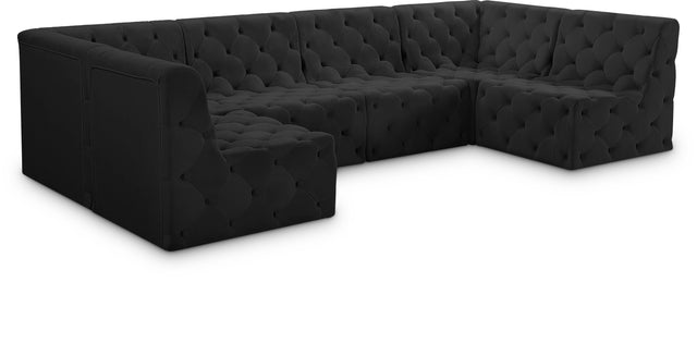 Tuft - Modular Sectional 6 Piece - Black - Modern & Contemporary - Home Elegance USA