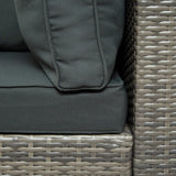 U_STYLE Patio Furniture Sets, 7-Piece Patio Wicker Sofa , Cushions, Chairs , a Loveseat , a Table and a Storage Box