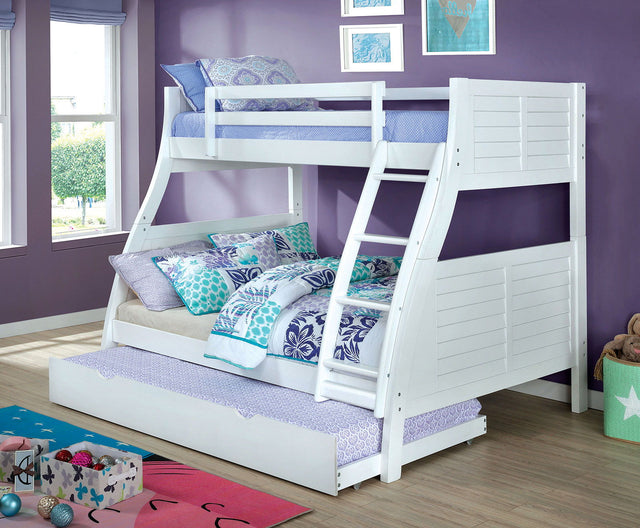 Hoople - Twin/Full Bunk Bed - White - Home Elegance USA