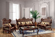Jericho - Sofa & Loveseat - Brown / Dark Oak
