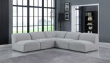 Miramar - Modular Sectional 5 Piece - Gray - Fabric - Home Elegance USA