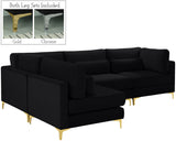 Julia - Modular Sectional 4 Piece - Black - Home Elegance USA